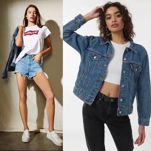 NWT Levi's Ex-Boyfriend Trucker Jean Jacket - Picture 6 of 16